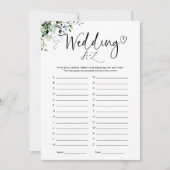 Vrijgezellenfeest bruiloft A-Z spel Kaart (Voorkant)