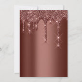 Vrijgezellenfeest bruiloft Birthday Bruin Glitter  Kaart (Achterkant)