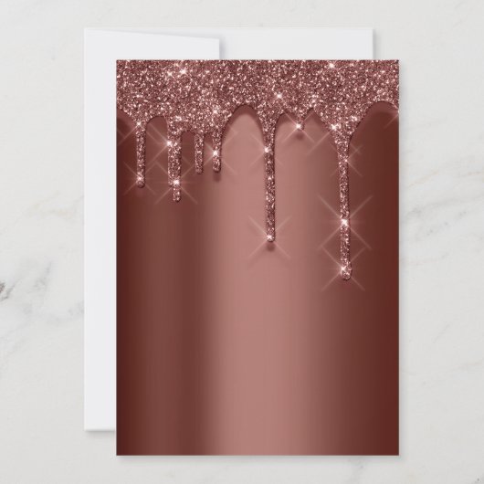 Vrijgezellenfeest bruiloft Birthday Bruin Glitter  Kaart (Achterkant)