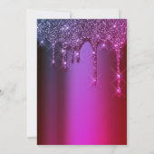 Vrijgezellenfeest bruiloft Birthday Roze Paarse ch Kaart (Achterkant)