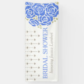 Vrijgezellenfeest bruiloft blauwe pootnaam banner (Verticaal)