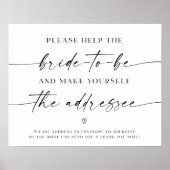 Vrijgezellenfeest bruiloft envelop adres poster (Voorkant)