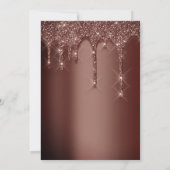 Vrijgezellenfeest bruiloft - goudbruine dribbels kaart (Achterkant)