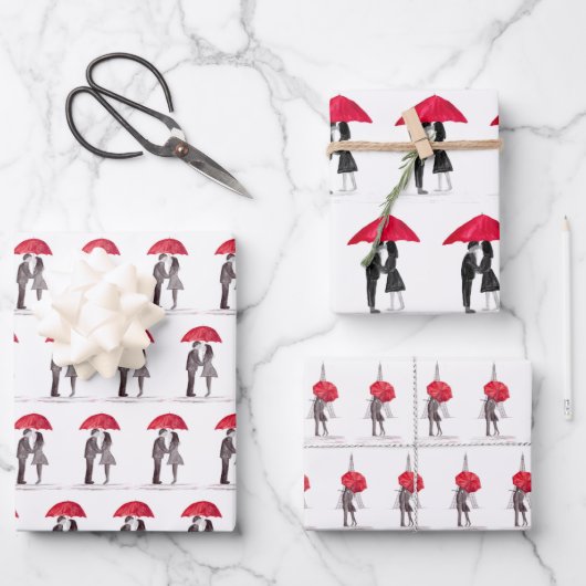 Vrijgezellenfeest bruiloft Jubileum romantisch sch Inpakpapier Vel (Voorkant)