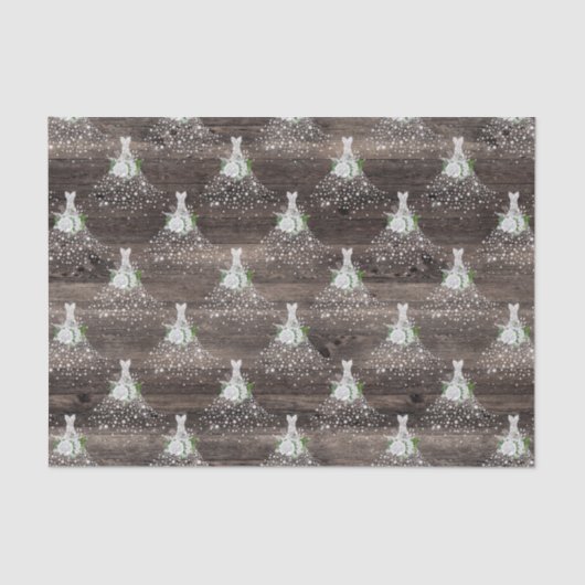 Vrijgezellenfeest bruiloft-jurk tissuepapier (Voorkant)