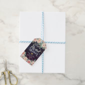 Vrijgezellenfeest bruiloft Modern Floral Paarse Sp Cadeaulabel (Met Touw)