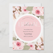 Vrijgezellenfeest Bruiloft roze bloemen Kaart (Voorkant)