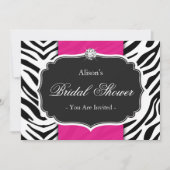 Vrijgezellenfeest bruiloft Shower Zebra Print Hot  Kaart (Voorkant)