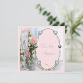 vrijgezellenfeest, bruin, duif en glazen bloem kaart (Staand voorkant)