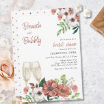 Vrijgezellenfeest Brunch and Bubble Autumn Flowers Kaart<br><div class="desc">Brunch en Bubble herfst bridal douche-uitnodiging - geschikt voor alle relevante gelegenheden zoals de trouwdouche, verlovingsfeest enz. Het ontwerp is voorzien van een prachtige herfstbouquet van anemone, papaver en wilde bloemen in de aardse tonnen verbrande oranje sienna terracotta roestperzik en bruin, omhuld met een delicaat groen. De florale regeling is...</div>