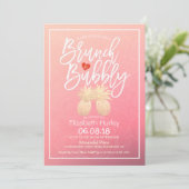 Vrijgezellenfeest Brunch Bubble Gold Pineapple Cou Kaart (Staand voorkant)