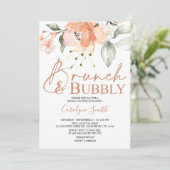 Vrijgezellenfeest Brunch & Bubble Invitation Kaart (Staand voorkant)