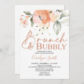 Vrijgezellenfeest Brunch & Bubble Invitation Kaart (Voorkant / Achterkant)