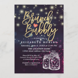 Vrijgezellenfeest Brunch Bubble Mason Jar Paars Li Kaart