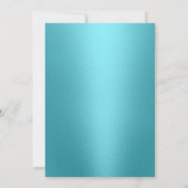 Vrijgezellenfeest Brunch & Bubble Modern Turquoise Kaart (Achterkant)