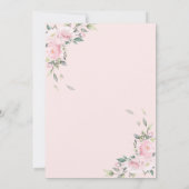 Vrijgezellenfeest Brunch & Bubble Pink Flowers Kaart (Achterkant)