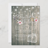 Vrijgezellenfeest Brunch Bubble Rustic Wood Mason  Kaart (Voorkant)