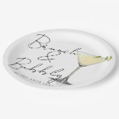 Vrijgezellenfeest Brunch en Bubble Cocktail Party Papieren Bordje (Gekanteld)