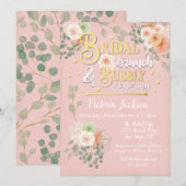 Vrijgezellenfeest Brunch en Bubbly uitnodiging (Voorkant / Achterkant)