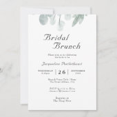 Vrijgezellenfeest Brunch Eucalyptus Floral Wedding Kaart (Voorkant)