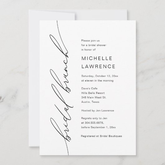 Vrijgezellenfeest Brunch Feest Feest Kaart (Voorkant)