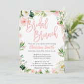 vrijgezellenfeest Brunch Floral Kaart (Staand voorkant)