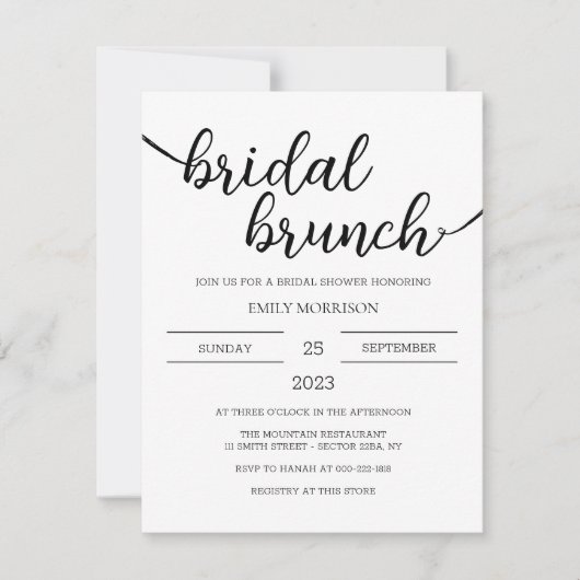 Vrijgezellenfeest Brunch Invitation boho Kaart (Voorkant)
