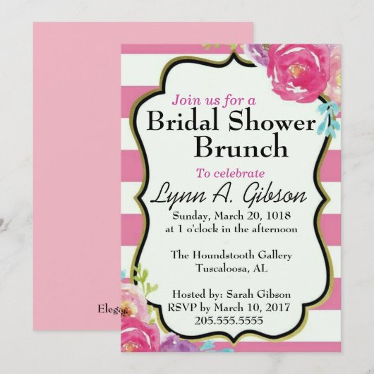 vrijgezellenfeest Brunch Kaart (Voorkant / Achterkant)