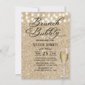 Vrijgezellenfeest Brunch Modern Champagne Sparkle Kaart (Voorkant)