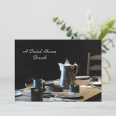 Vrijgezellenfeest Brunch Old West tafelopstelling Kaart (Staand voorkant)