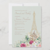 Vrijgezellenfeest Brunch Paris Franse Eiffeltoren Kaart (Voorkant)