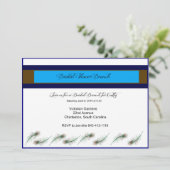 vrijgezellenfeest Brunch Peacock Uitnodiging (Staand voorkant)