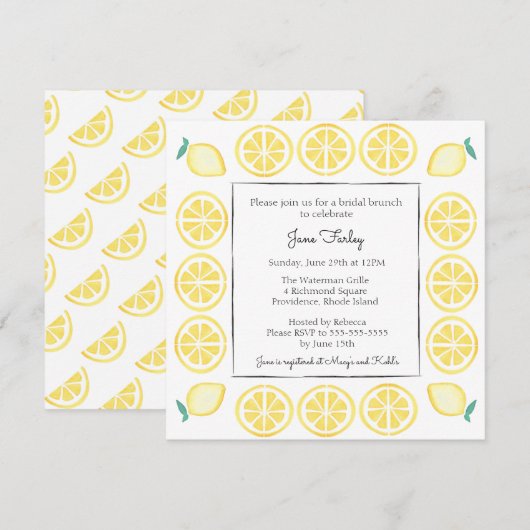 vrijgezellenfeest Brunch Uitnodiging (Voorkant / Achterkant)