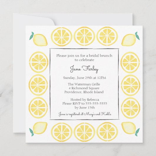 vrijgezellenfeest Brunch Uitnodiging (Voorkant)