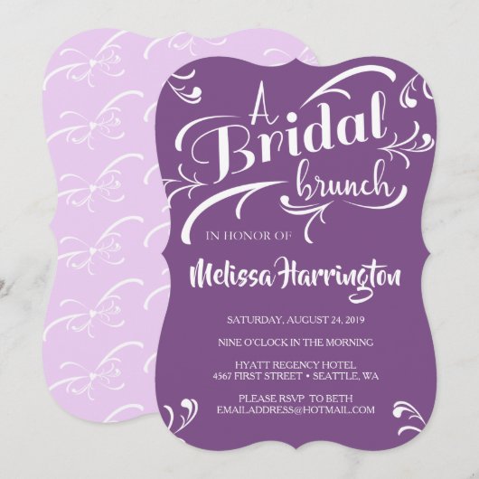 Vrijgezellenfeest brunch uitnodiging (Voorkant / Achterkant)