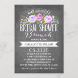 vrijgezellenfeest Brunch | Vrijgezellenfeest Kaart<br><div class="desc">Deze Bridal Shower Invitation bevat prachtige waterkleurige bloemen en een mix van moderne typografie,  allemaal op een trendy chalkboardachtergrond. Stuur je gasten een uitnodiging die ze niet zullen vergeten!  Voor een nog meer gedenkwaardige uitnodiging selecteert u een doorgesneden vorm,  getextureerd papier of een dubbeldik papier.</div>