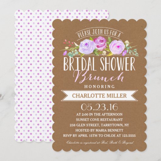 Vrijgezellenfeest Brunch | Vrijgezellenfeest Kaart (Voorkant / Achterkant)