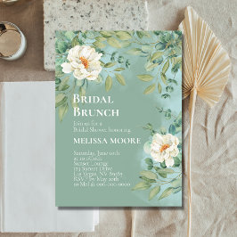 Vrijgezellenfeest Brunch Zilveren Salie Eucalyptus Kaart