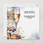 Vrijgezellenfeest bubbelige brunch geel rose trend feestdagenkaart (Achterkant)