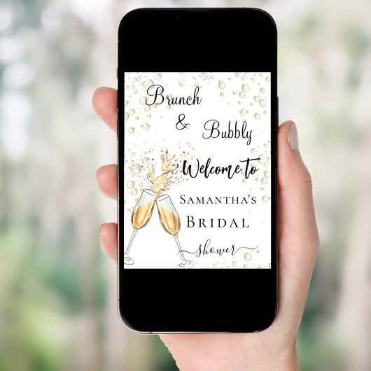 Vrijgezellenfeest bubbly brunch welkom poster