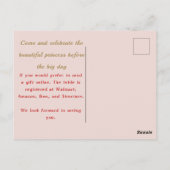 Vrijgezellenfeest Budget Blush Wine Gold Invitatio Briefkaart (Achterkant)