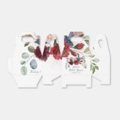 Vrijgezellenfeest Burgundy Rustic Floral Custom Bedankdoosjes (Uitgevouwen)