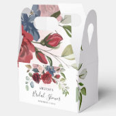 Vrijgezellenfeest Burgundy Rustic Floral Custom Bedankdoosjes (Geopend)