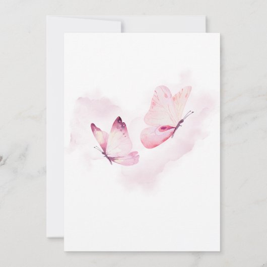 Vrijgezellenfeest Butterfly-uitnodiging Kaart (Achterkant)