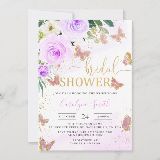 Vrijgezellenfeest Butterfly-uitnodiging Kaart (Voorkant)