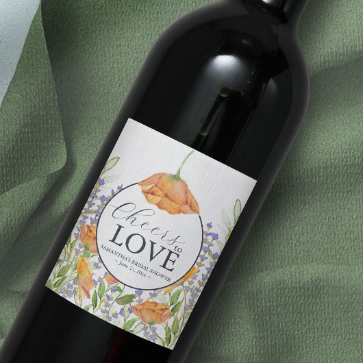 Vrijgezellenfeest Cadeaus Elegante Waterverf Wildb Wijn Etiket