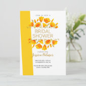 Vrijgezellenfeest California Poppies Kaart (Staand voorkant)