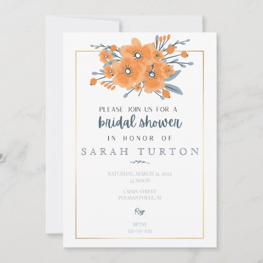 Vrijgezellenfeest California Poppies Kaart (Voorkant)