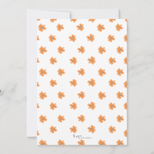 Vrijgezellenfeest California Poppies Kaart (Achterkant)