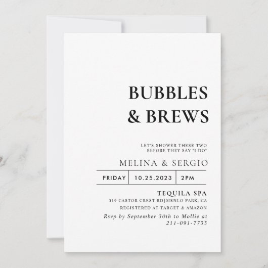 Vrijgezellenfeest Calligrafie-knuppels en borsten Kaart (Voorkant)